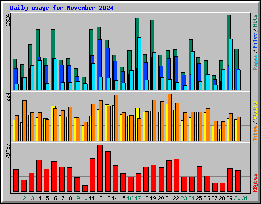 Daily usage for November 2024