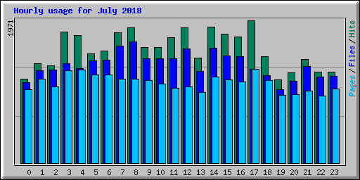 Hourly usage for July 2018