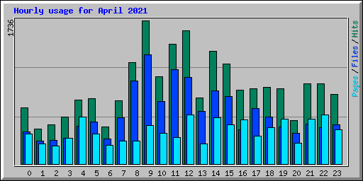 Hourly usage for April 2021