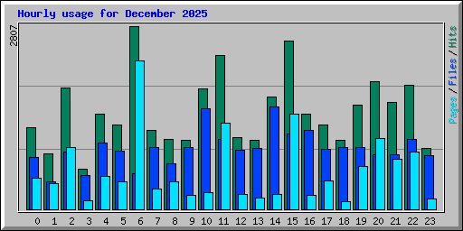 Hourly usage for December 2025